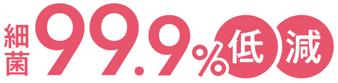 ウイルス99.99%減少